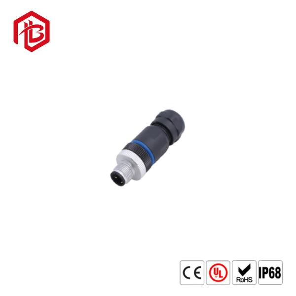 Waterproof Ip67 Straight Assembly Plug Cable Panel Mounted Pcb A D Code Female M12 4 Pin Connector