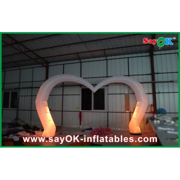 White Wedding Led Arch Decoration Inflatable Shine Lighting Customized