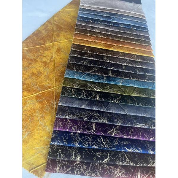 Metallic Luxury Sofa Fabric Colorful Lightweight With Knitted Technics