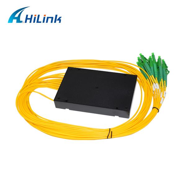 1X16 Single Mode PLC Optical Splitter ABS Box 3mm Cable LC / APC Connectors