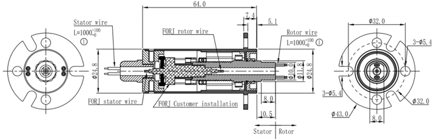Customized Miniature Through Bore Slip Ring For Military Devices / Radar Antennas