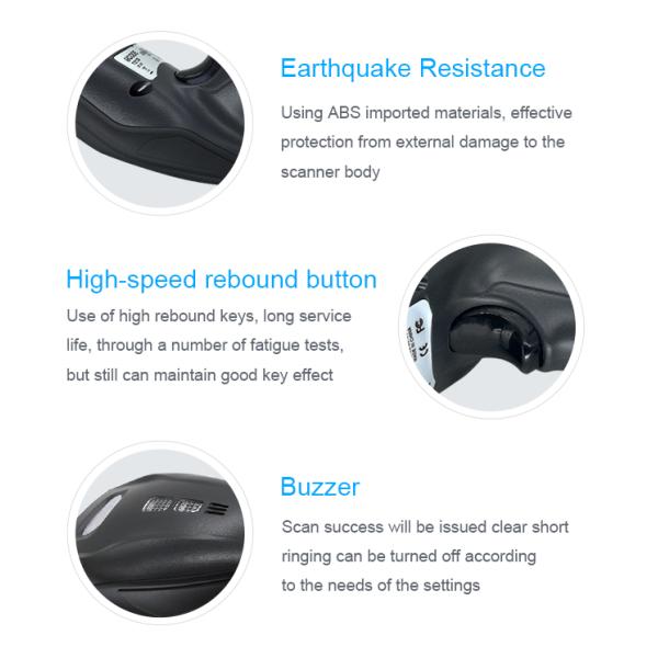Handheld Wired 1D 2D QR Bar Code Scanner IP52 protection Good Price Barcode Scanner Gun Fast Reading