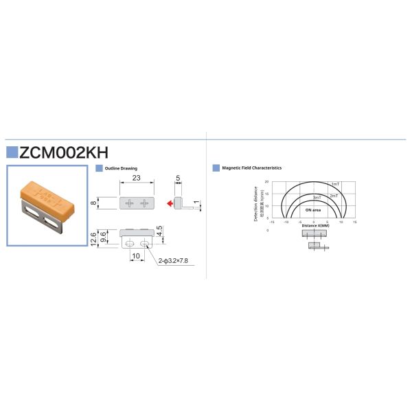 Customizable M2.5 Hole Applicable Switch Magnets for Magnetic Proximity Sensor Long Range Magnetic Field Detection ZCM003KH