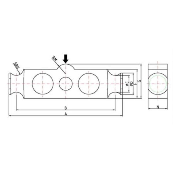 Steel Compression Type Load Cell , Double Ended Load Cell Shear Beam For Weighing Scale