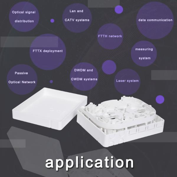 FTTH 4 Core Fiber Optic With Adapters Distribution Terminal Box with 4 Adapters