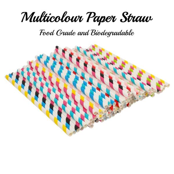 US Initial Payment Custom Eco Friendly Biodegradable Paper Straw for Christmas Straw