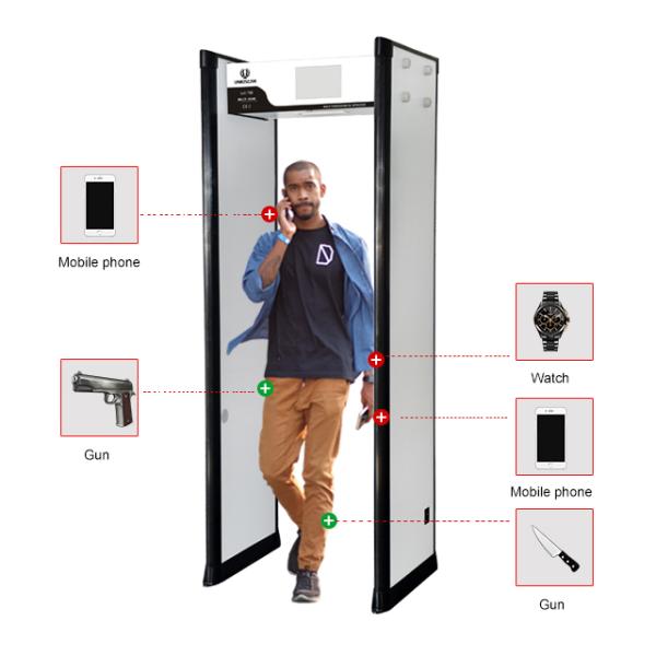 24 Zones 8KHZ 256 Sensitivity Door Frame Metal Detector