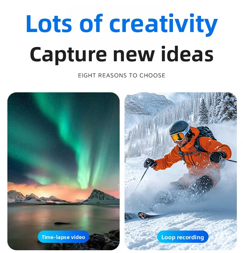 Touch Screen 4K Pocket Camera WiFi Multi Function 270° Face Tracking Pocket Action Camera