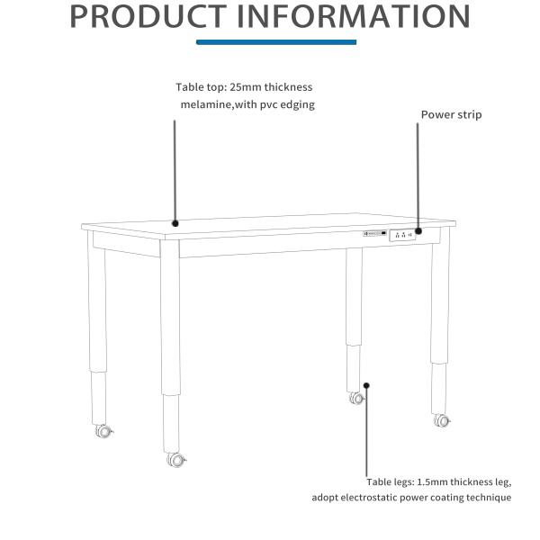 Customized Size Uplift Motorized Adjustable Desk Must-Have for Office Furniture Solutions