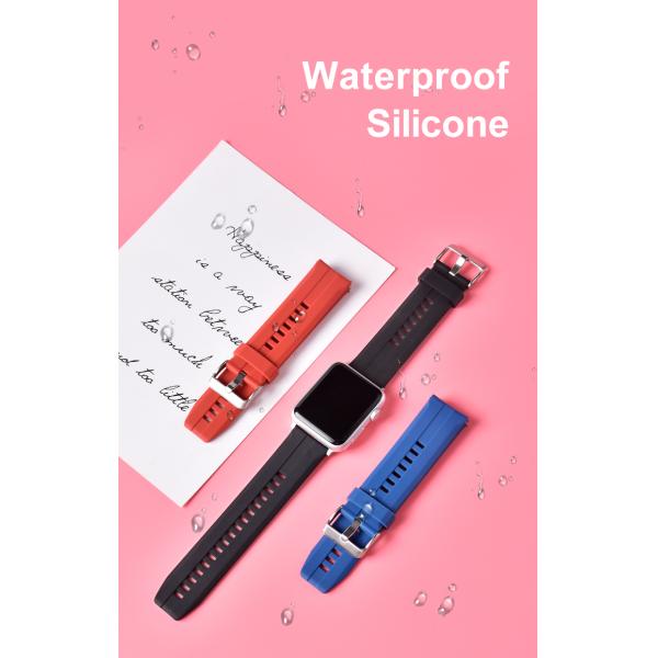 Silicone Rubber 22mm Quick Release Watch Strap For Smart Watch