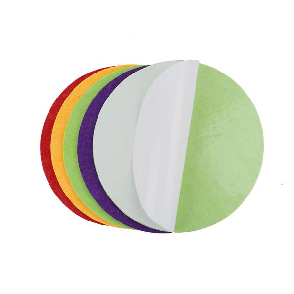Circular Self Adhesive Polyester Acoustic Panels Wall Decoration