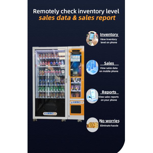 Fruit Juice Drink Vending Machine Snack Micron Smart Vending Touch Screen