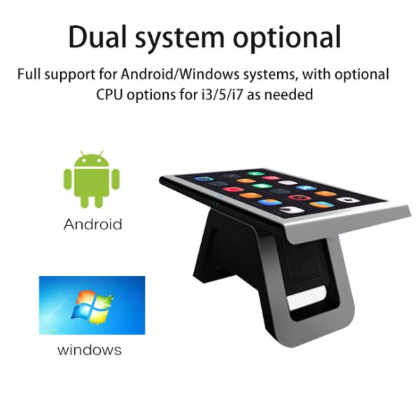 Custom Intelligent LCD Multitouch Screen Table Touch Coffee Table For Gaming All In One Kiosk