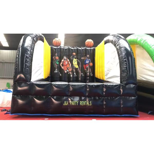 Interactive Shooting Game Launch Inflatable Bounce Bed with Blower and Customized Color