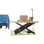 1000 Lb Mobile Scissor Lift Table With Large Platform Ladder Dock Container
