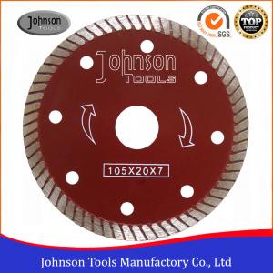 Quality Tile Cutting Tools 105mm Sintered Turbo Saw Blade for Ceramic / Tiles Hot Press for sale