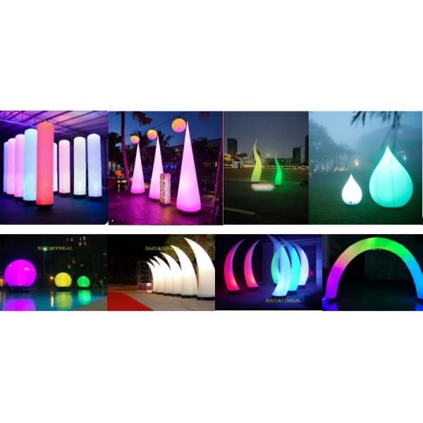 Inflatable LED Advertising Pillars / Columns / Tubes Light With Built In Fan