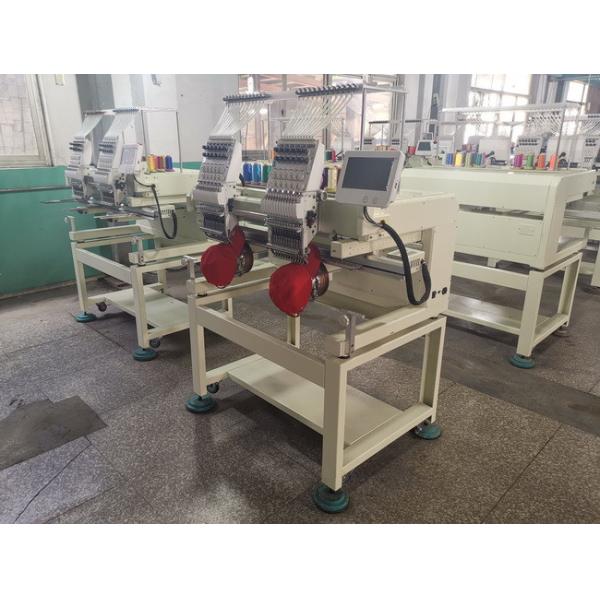 Compact Two Head Embroidery Machine For Garment With Thready Holding System