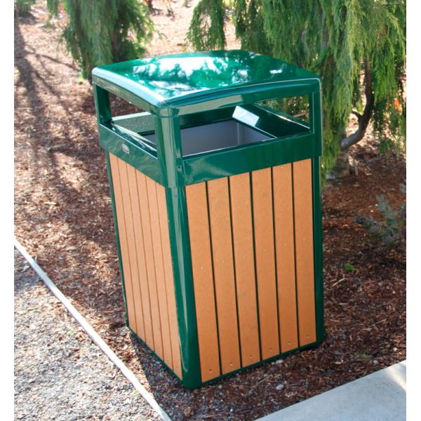 2 Compartments Recycle Trash Can Recycled Plastic Trash Cans