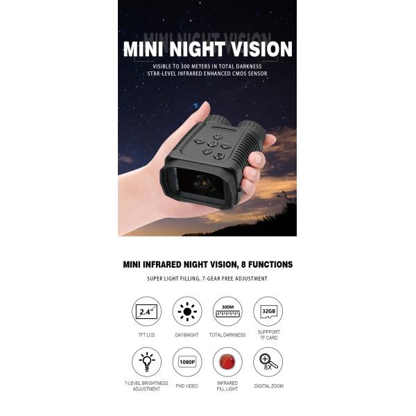 NVG 12MP Rechargeable Night Vision Scouting Device Long Range Binoculars Telescope