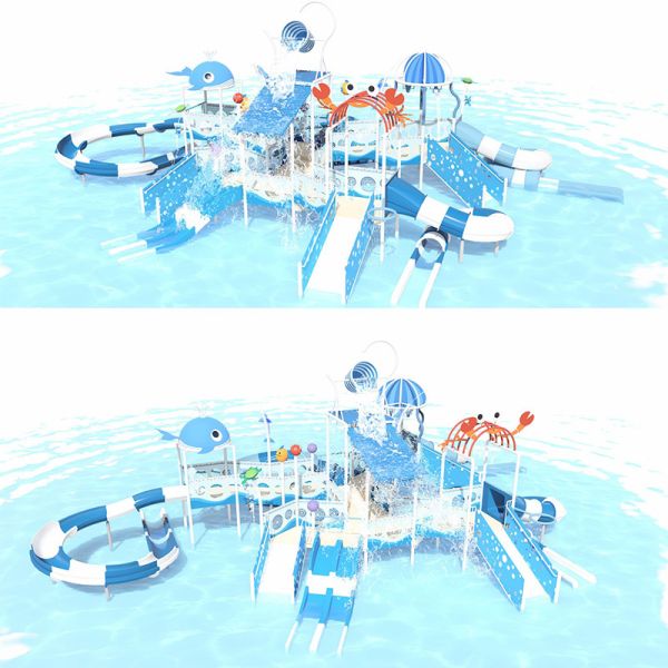 Commercial Interactive Splash Water Playground Indoor Water Park Equipment For Kids Teens