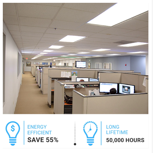 2 ft. x 4 ft. LED Panel Light 72W 9000LM Recessed/Drop Ceiling Install Flat Backlit Fixture