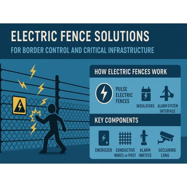 Home Portable Wire Netting Electrified Security Fence Round Pole Energizer