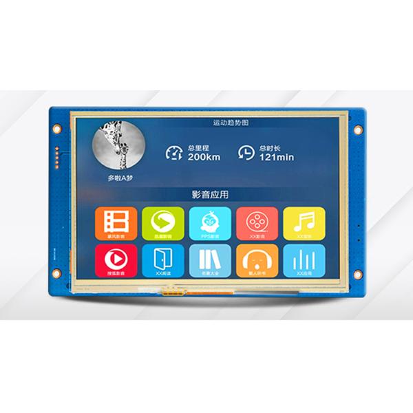 7 Inch TFT LCD Modules With RTP 800×480 Resolution RGB Interface 300c/D Uart Tft Display