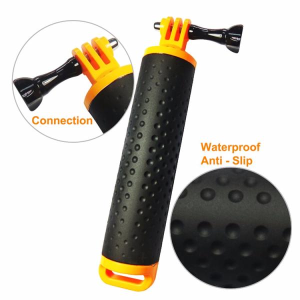 Universal Waterproof Floaty Selfie Grip Bobber Floating For Go Pro 4 3+ 4 Session SJCAM Xiaomi Yi SJ4000