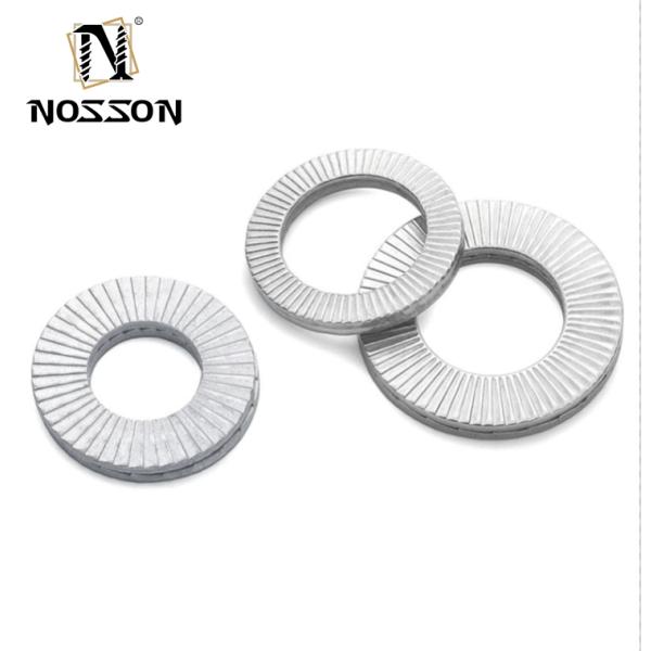 General Industry M8M10 M12 M14 M16 DIN25201 Washer Double Stack Self-Locking Shock-Proof Stainless Steel Tooth Gasket in Countersunk Style