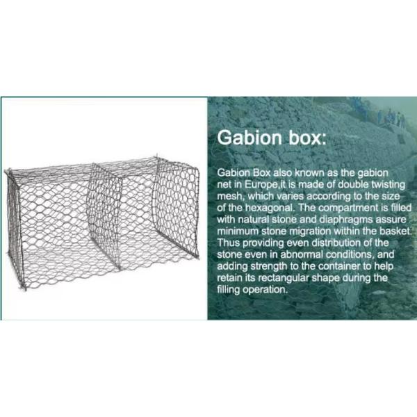 Galvanized PVC Coated Gabion Wire Mesh Wall Stackable For Erosion Control