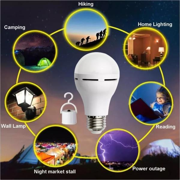 7W/10W LED Emergency Rechargeable E27/B22 Bulbs with Adjustable Brightness Support