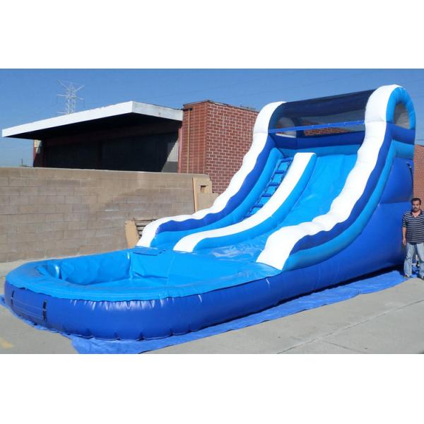 Customized Commercial Grade Water Slide , Amusement Park Inflatable Pool Slide