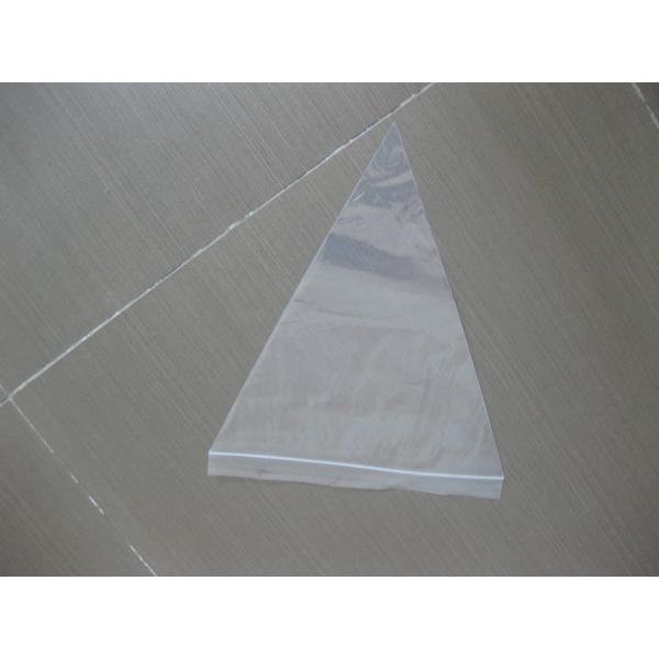 Plastic Pizza Saver Bag Triangle Shape Bag , Plain / Clear Grip Seal Bag