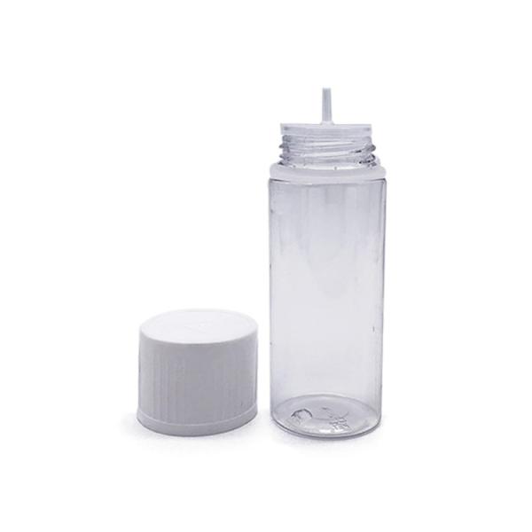 Round PET E Liquid Bottle with Childproof Screw Cap Custom Logo Various Capacities Available