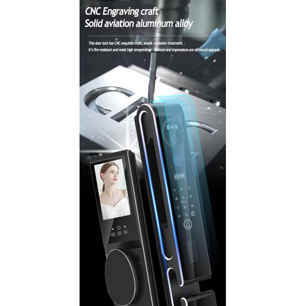 S666max 3D Face ID Recognition Door Lock With Video Calling Card Key Code Multi-unlock Ways