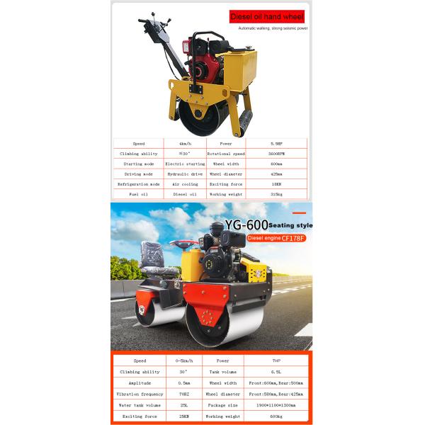 3 Ton Double Drum Road Roller CHANGFA Engine Mini Compactor Roller with Rubber Mounting