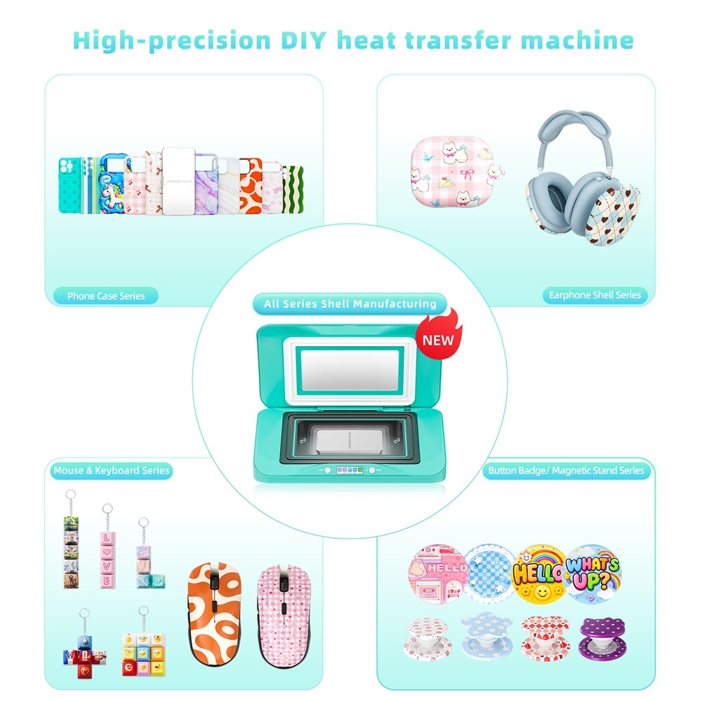 Universal Mold Technology 3D Vacuum Transfer Printing Custom Design Support for DIY Phone Case 3D Film Transfer Machine