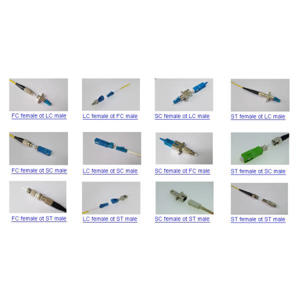 Simplex Hybrid Fiber Optic Adapter / Connector With Low Insertion Loss 0.3dB