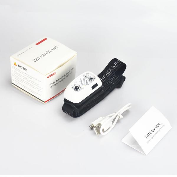 Adjustable 120lm Waterproof USB Rechargeable Headlamp