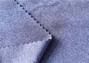 Quality Soft 160GSM Grey Cationic Melange Polyester Spandex Fabric For T-Shirt for sale