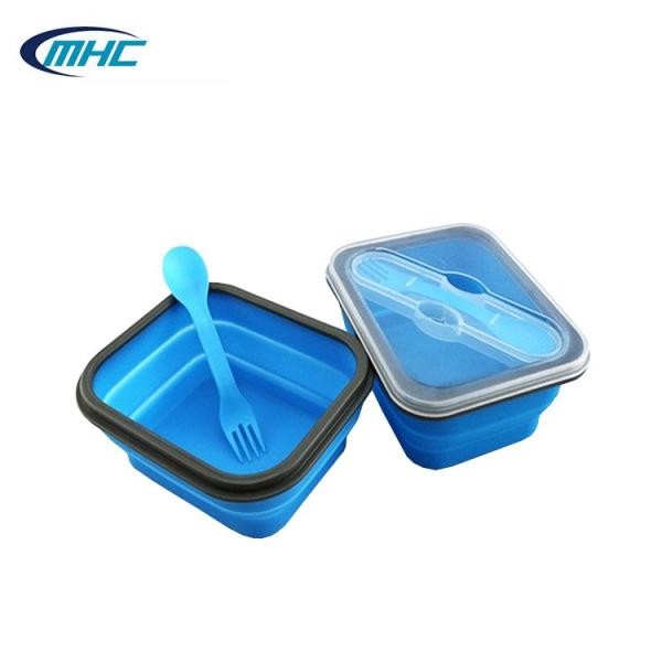 Reusable Silicone Collapsible Lunch Box Customized Food Storage Silicone Container