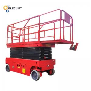 Quality Indoor Scissor Lift Self Propelled 1000 Lb Hydraulic Lift Table Gradeability 25% for sale