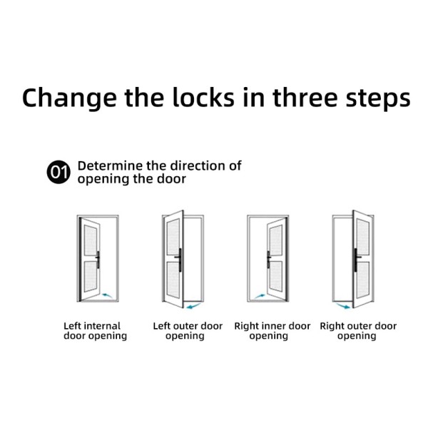 YAGU Code Upgrade 5-digit Single-sided Key Combination Keyboard Smart Keyless Entry Door Lock Mechanical Key Single Door