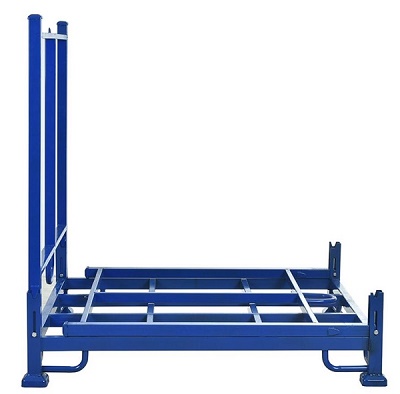 Space Saved Foldable Steel Fabric Roll Storage Rack Forklift Workable 
