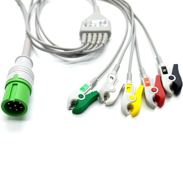 Contec CMS7000 5 Lead ECG Patient Cable FDA ISO13485 approved