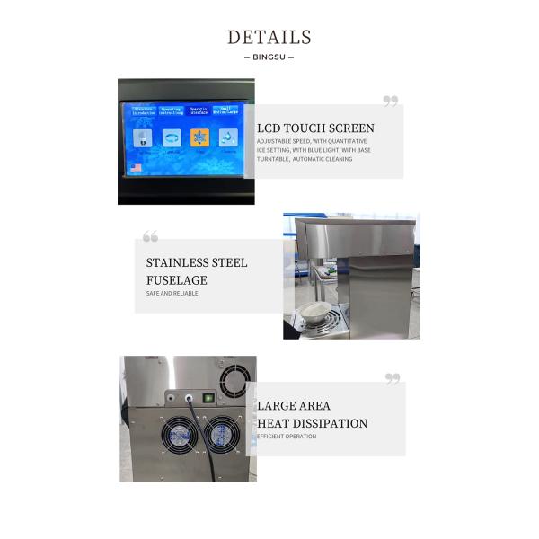 Commercial Self-Service Made Mini Size Stainless Steel Automatic Ice Cream Bingsu Machine