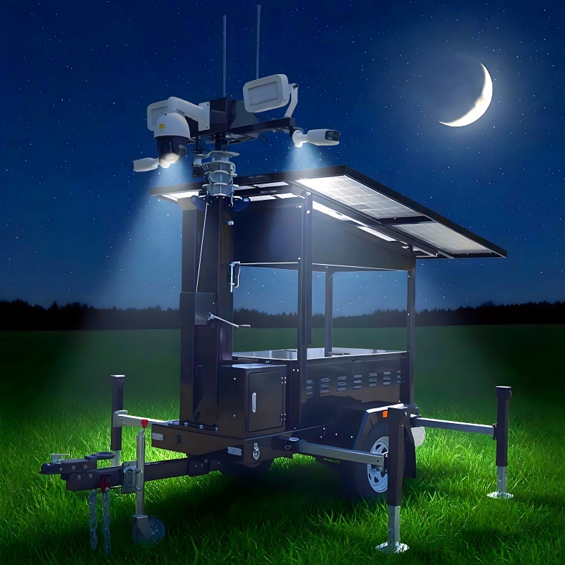 Emergency Mobile Light Tower Simple Intuitive Operation Solar Light Tower Disaster Relief Illumination LED Light Tower