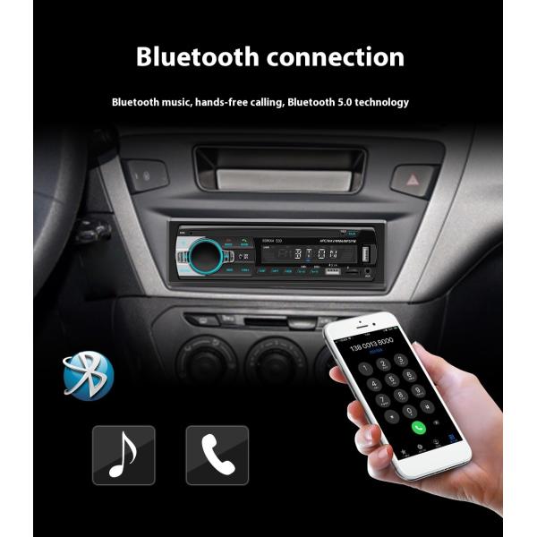 Creatall Single-Disc Universal Car MP3 Player USB Flash Drive BT Wireless Amplifier Hands-Free Audio Head Unit Central Control