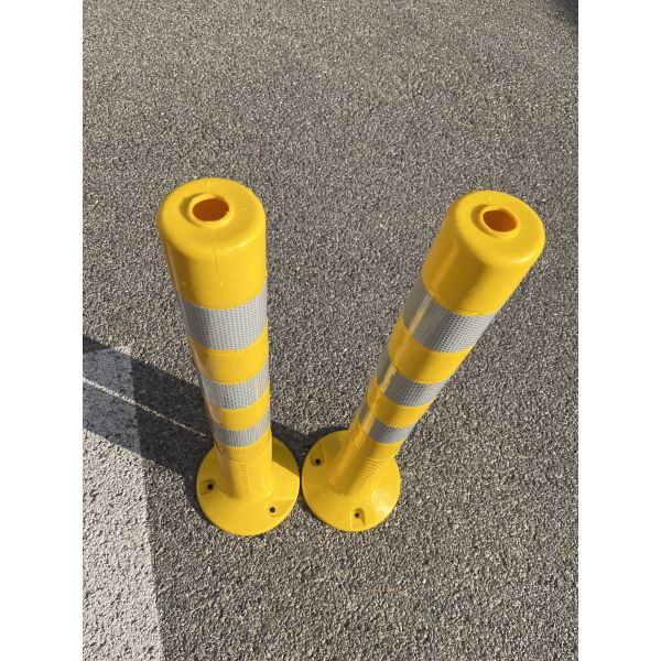 Yellow 75cm PU Flexible Traffic Delineator Post – Full Container Export to South America (Colombia & Ecuador) Delineator Bollards